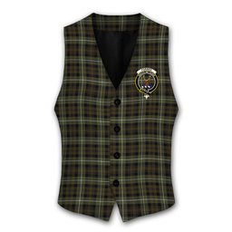 ScotsTee Shop Scottish Forbes of Druminnor Crest Tartan Waistcoat Sleeveless Suit Vest