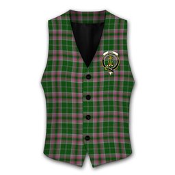 ScotsTee Shop Scottish Gray Hunting SC Crest Tartan Waistcoat Sleeveless Suit Vest