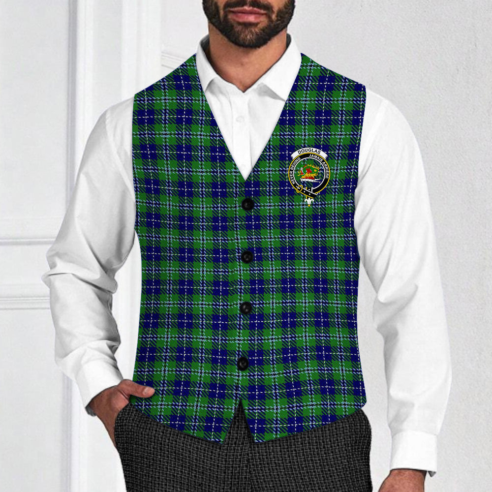 ScotsTee Shop Scottish Douglas Crest Tartan Waistcoat Sleeveless Suit Vest