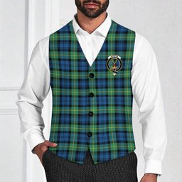 ScotsTee Shop Scottish Gordon Ancient Crest Tartan Waistcoat Sleeveless Suit Vest