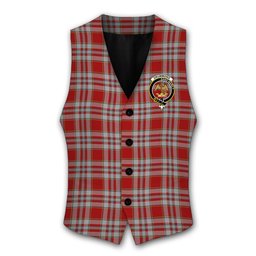 ScotsTee Shop Scottish Drummond of Perth Dress 3 Crest Tartan Waistcoat Sleeveless Suit Vest