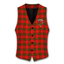 ScotsTee Shop Scottish Herries Crest Tartan Waistcoat Sleeveless Suit Vest