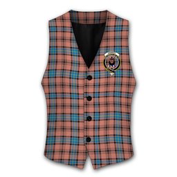 ScotsTee Shop Scottish Hannay Dress Modern Crest Tartan Waistcoat Sleeveless Suit Vest