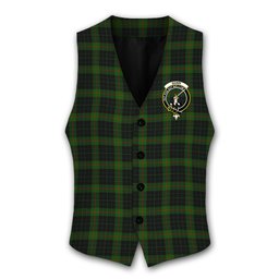 ScotsTee Shop Scottish Gunn Logan Crest Tartan Waistcoat Sleeveless Suit Vest
