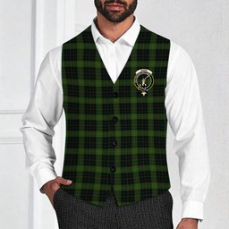 ScotsTee Shop Scottish Gunn Logan Crest Tartan Waistcoat Sleeveless Suit Vest