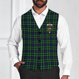 ScotsTee Shop Scottish Graham of Montrose Crest Tartan Waistcoat Sleeveless Suit Vest