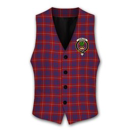 ScotsTee Shop Scottish Hamilton Crest Tartan Waistcoat Sleeveless Suit Vest