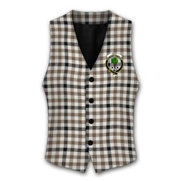 ScotsTee Shop Scottish Hog Ancient Crest Tartan Waistcoat Sleeveless Suit Vest