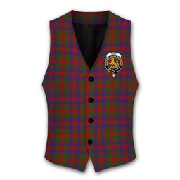 ScotsTee Shop Scottish Gow Crest Tartan Waistcoat Sleeveless Suit Vest