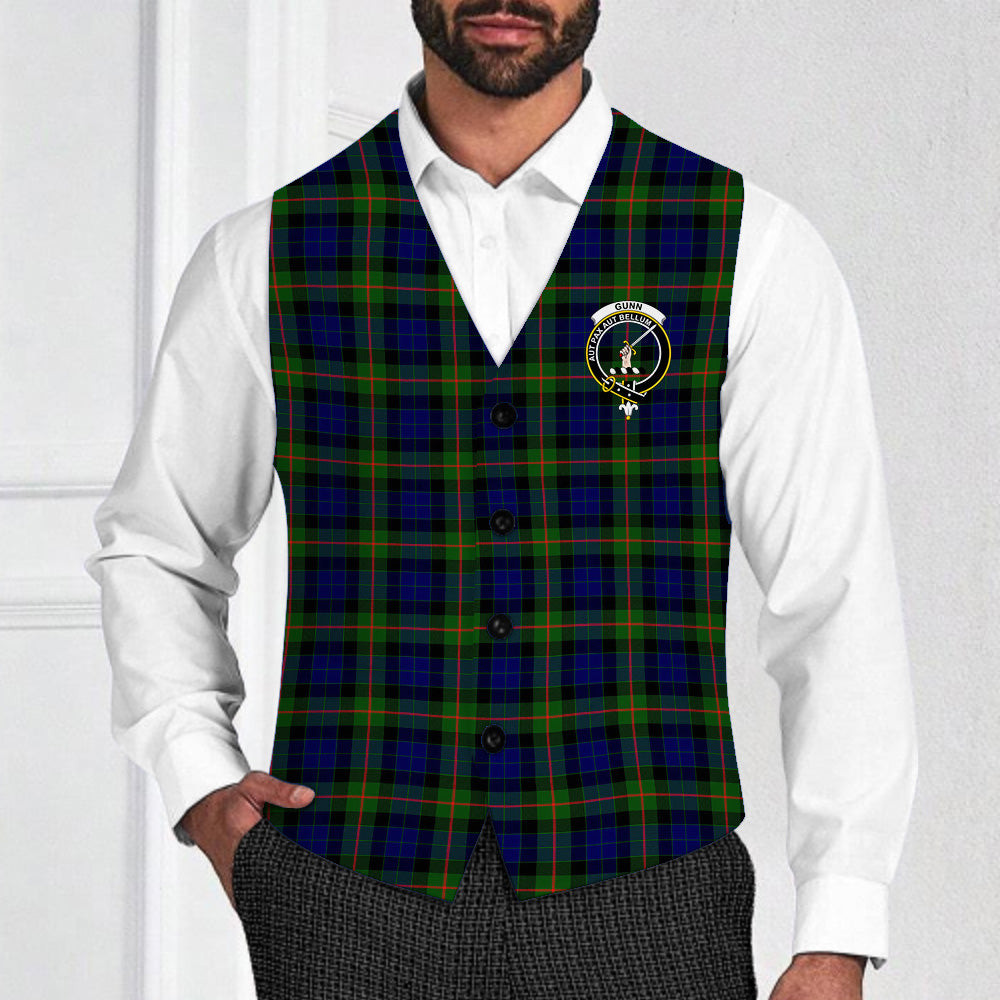 ScotsTee Shop Scottish Gunn Modern Crest Tartan Waistcoat Sleeveless Suit Vest