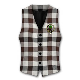 ScotsTee Shop Scottish Hogg Modern Crest Tartan Waistcoat Sleeveless Suit Vest
