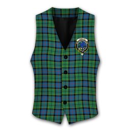 ScotsTee Shop Scottish Forsyth Ancient Crest Tartan Waistcoat Sleeveless Suit Vest