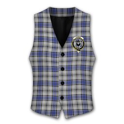 ScotsTee Shop Scottish Hannay Crest Tartan Waistcoat Sleeveless Suit Vest
