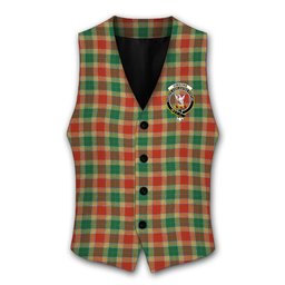 ScotsTee Shop Scottish Gibsone Ancient Crest Tartan Waistcoat Sleeveless Suit Vest