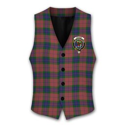 ScotsTee Shop Scottish Fraser of Boblainy Hugh Crest Tartan Waistcoat Sleeveless Suit Vest