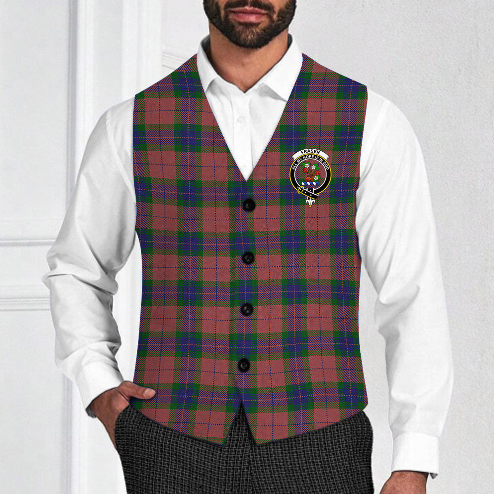 ScotsTee Shop Scottish Fraser of Boblainy Hugh Crest Tartan Waistcoat Sleeveless Suit Vest