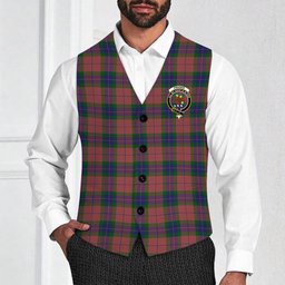 ScotsTee Shop Scottish Fraser of Boblainy Hugh Crest Tartan Waistcoat Sleeveless Suit Vest