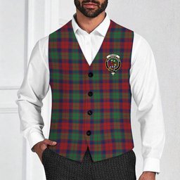 ScotsTee Shop Scottish Fraser of Altyre Modern Crest Tartan Waistcoat Sleeveless Suit Vest
