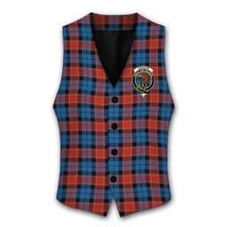 ScotsTee Shop Scottish Graham of Menteith Red Ancient Crest Tartan Waistcoat Sleeveless Suit Vest