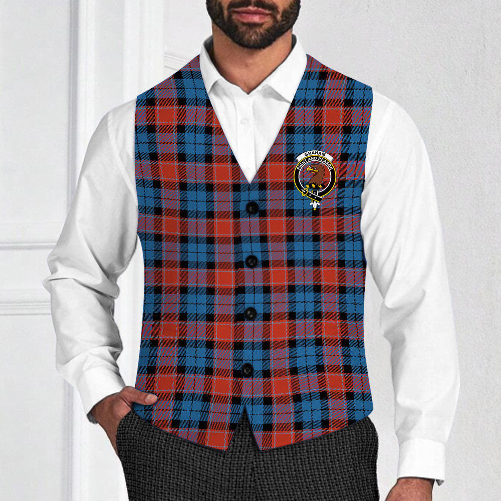 ScotsTee Shop Scottish Graham of Menteith Red Ancient Crest Tartan Waistcoat Sleeveless Suit Vest