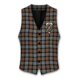 ScotsTee Shop Scottish Gunn Weathered Crest Tartan Waistcoat Sleeveless Suit Vest