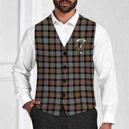 ScotsTee Shop Scottish Gunn Weathered Crest Tartan Waistcoat Sleeveless Suit Vest