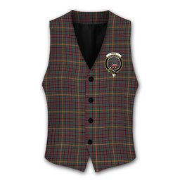ScotsTee Shop Scottish Hall Modern Crest Tartan Waistcoat Sleeveless Suit Vest