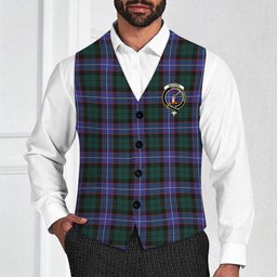 ScotsTee Shop Scottish Guthrie Modern Crest Tartan Waistcoat Sleeveless Suit Vest