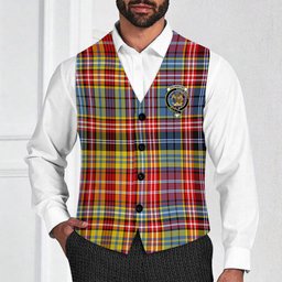 ScotsTee Shop Scottish Drummond of Strathallan Modern Crest Tartan Waistcoat Sleeveless Suit Vest