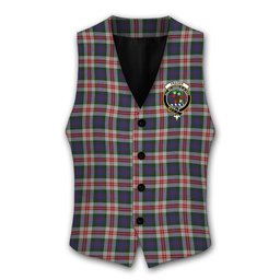 ScotsTee Shop Scottish Fraser Red Dress Crest Tartan Waistcoat Sleeveless Suit Vest