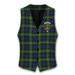 ScotsTee Shop Scottish Gordon of Esselmont Crest Tartan Waistcoat Sleeveless Suit Vest