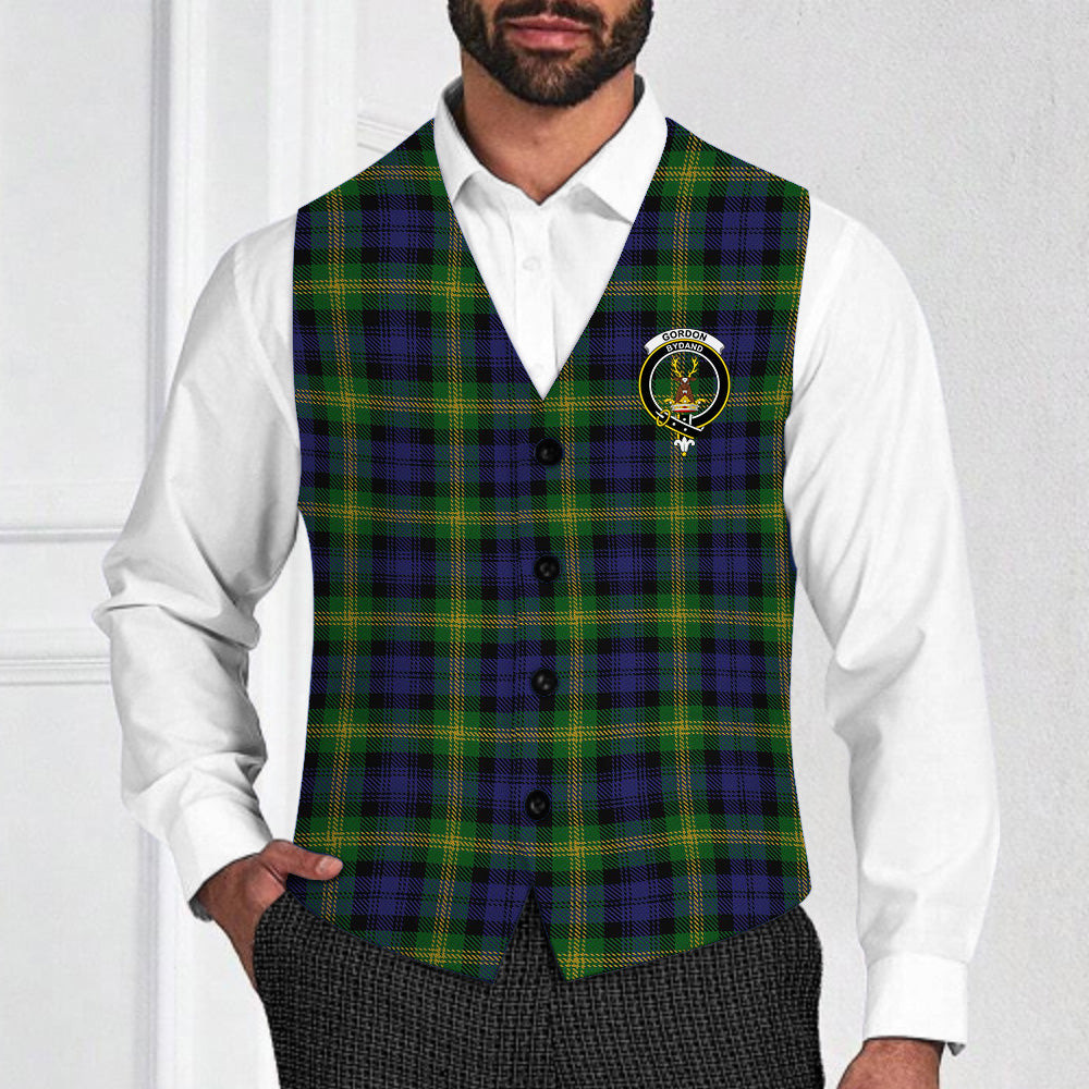 ScotsTee Shop Scottish Gordon of Esselmont Crest Tartan Waistcoat Sleeveless Suit Vest
