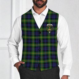 ScotsTee Shop Scottish Gordon of Esselmont Crest Tartan Waistcoat Sleeveless Suit Vest