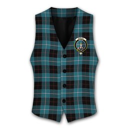 ScotsTee Shop Scottish Dunlop Ancient Crest Tartan Waistcoat Sleeveless Suit Vest
