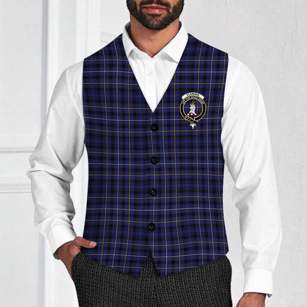 ScotsTee Shop Scottish Fleming Crest Tartan Waistcoat Sleeveless Suit Vest