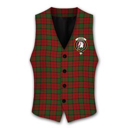 ScotsTee Shop Scottish Dunbar Crest Tartan Waistcoat Sleeveless Suit Vest