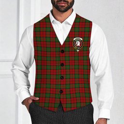 ScotsTee Shop Scottish Dunbar Crest Tartan Waistcoat Sleeveless Suit Vest