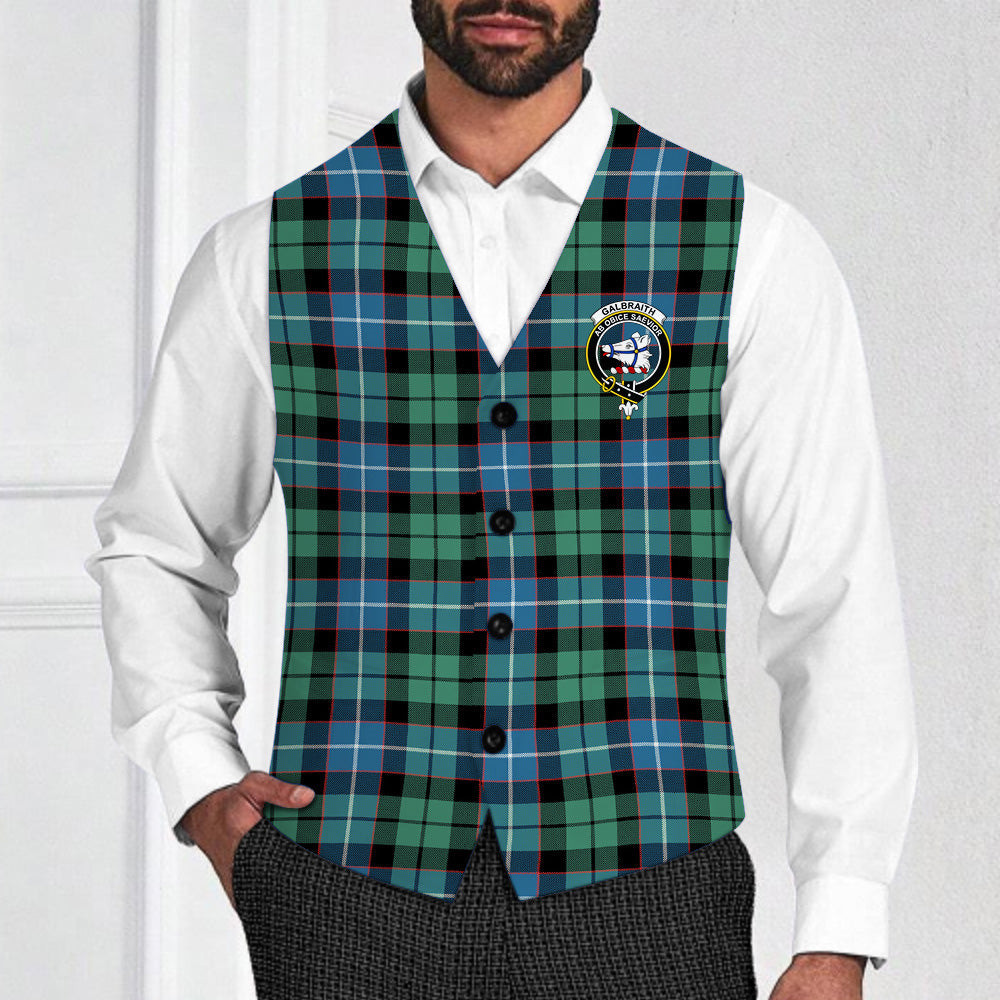 ScotsTee Shop Scottish Galbraith Ancient Crest Tartan Waistcoat Sleeveless Suit Vest
