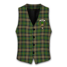 ScotsTee Shop Scottish Hamilton of Brandon Crest Tartan Waistcoat Sleeveless Suit Vest