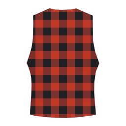 ScotsTee Shop Scottish Gregor Red & Black Ancient Crest Tartan Waistcoat Sleeveless Suit Vest