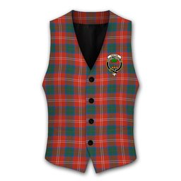 ScotsTee Shop Scottish Fenton Crest Tartan Waistcoat Sleeveless Suit Vest