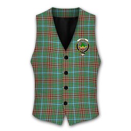 ScotsTee Shop Scottish Gayre Modern Crest Tartan Waistcoat Sleeveless Suit Vest