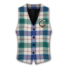 ScotsTee Shop Scottish Guthrie Dress Modern Crest Tartan Waistcoat Sleeveless Suit Vest