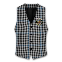 ScotsTee Shop Scottish Gladstanes Crest Tartan Waistcoat Sleeveless Suit Vest
