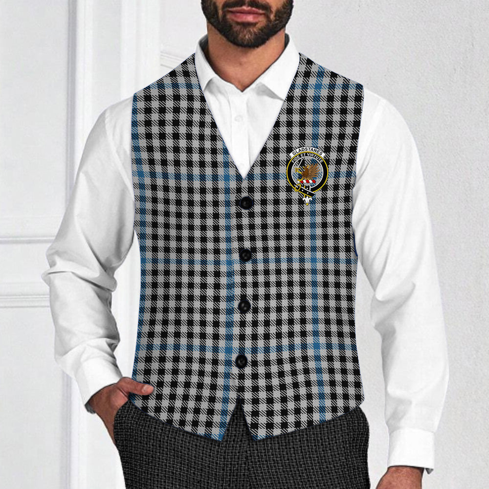ScotsTee Shop Scottish Gladstanes Crest Tartan Waistcoat Sleeveless Suit Vest