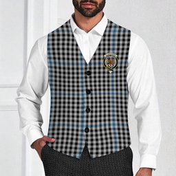 ScotsTee Shop Scottish Gladstanes Crest Tartan Waistcoat Sleeveless Suit Vest