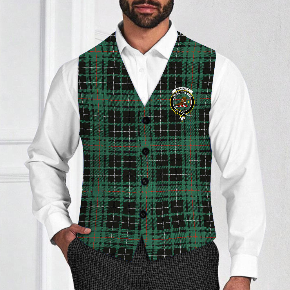 ScotsTee Shop Scottish McAuley Hunting Ancient Crest Tartan Waistcoat Sleeveless Suit Vest