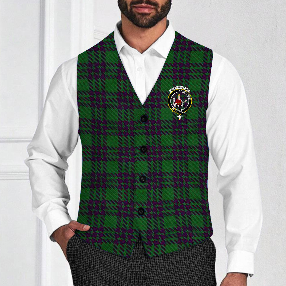 ScotsTee Shop Scottish Elphinstone Hunting Crest Tartan Waistcoat Sleeveless Suit Vest