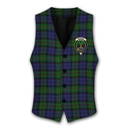 ScotsTee Shop Scottish McEwan Crest Tartan Waistcoat Sleeveless Suit Vest