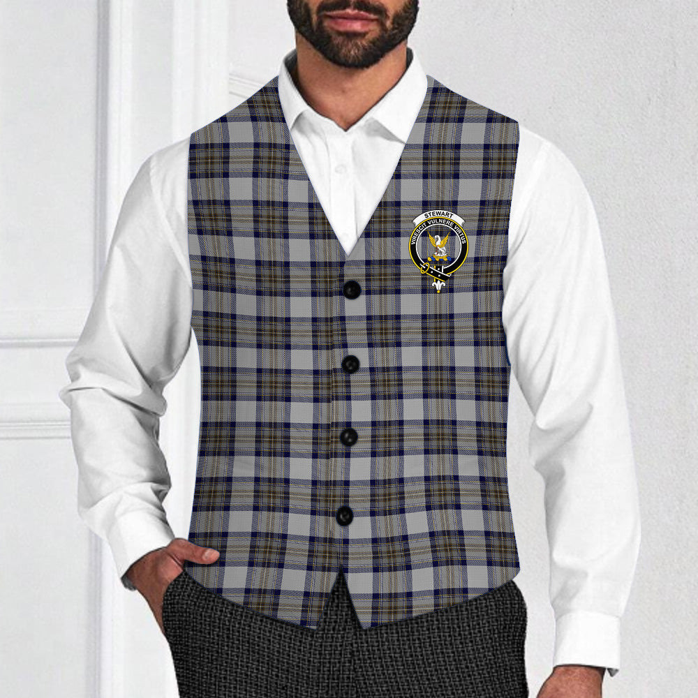 ScotsTee Shop Scottish Stewart Dress Blue Crest Tartan Waistcoat Sleeveless Suit Vest